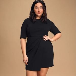 Lulus Westwood Black Half Sleeve Sheath Dress